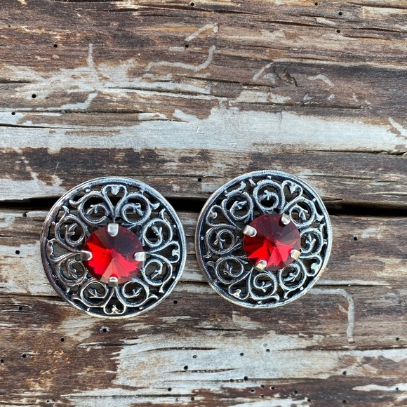 Handcrafted earrings with Swarovski crystal - Picture 2 of 5